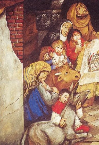 Franziskus feiert Weihnachten in Greccio